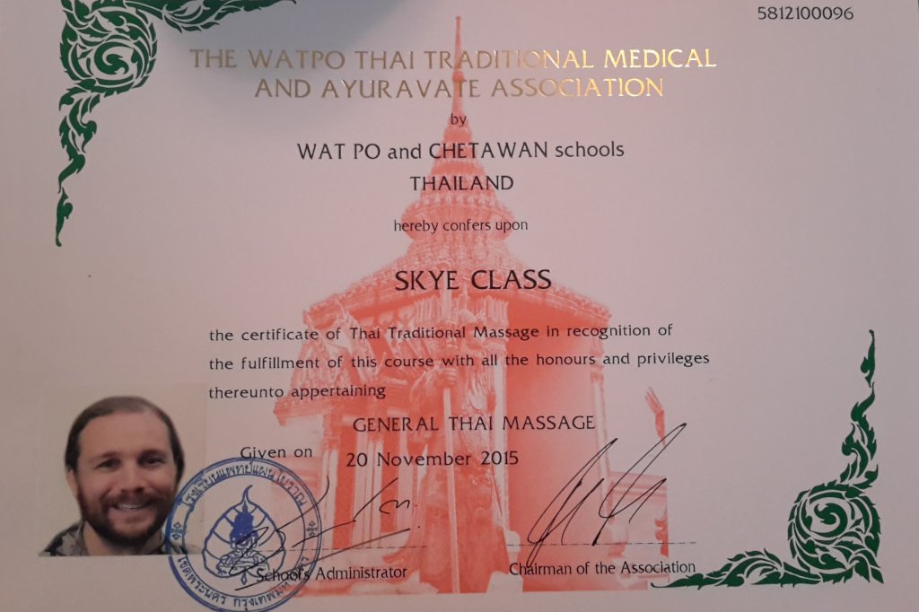 Thai Massage Therapist License Skye Travels