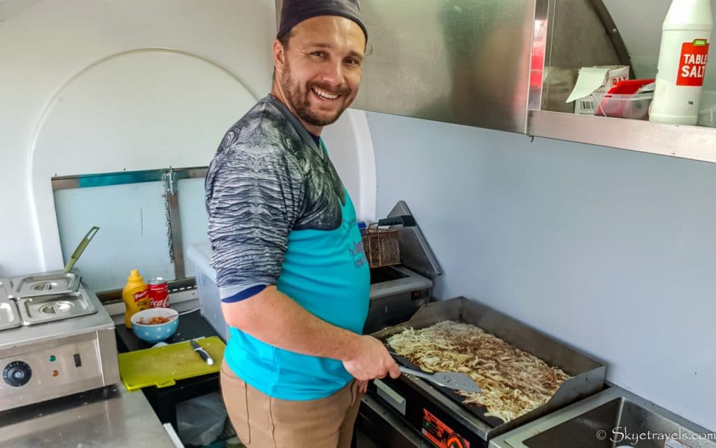 Selfie Volunteering in Northern Ireland at the Hungry Giant Food Truck
