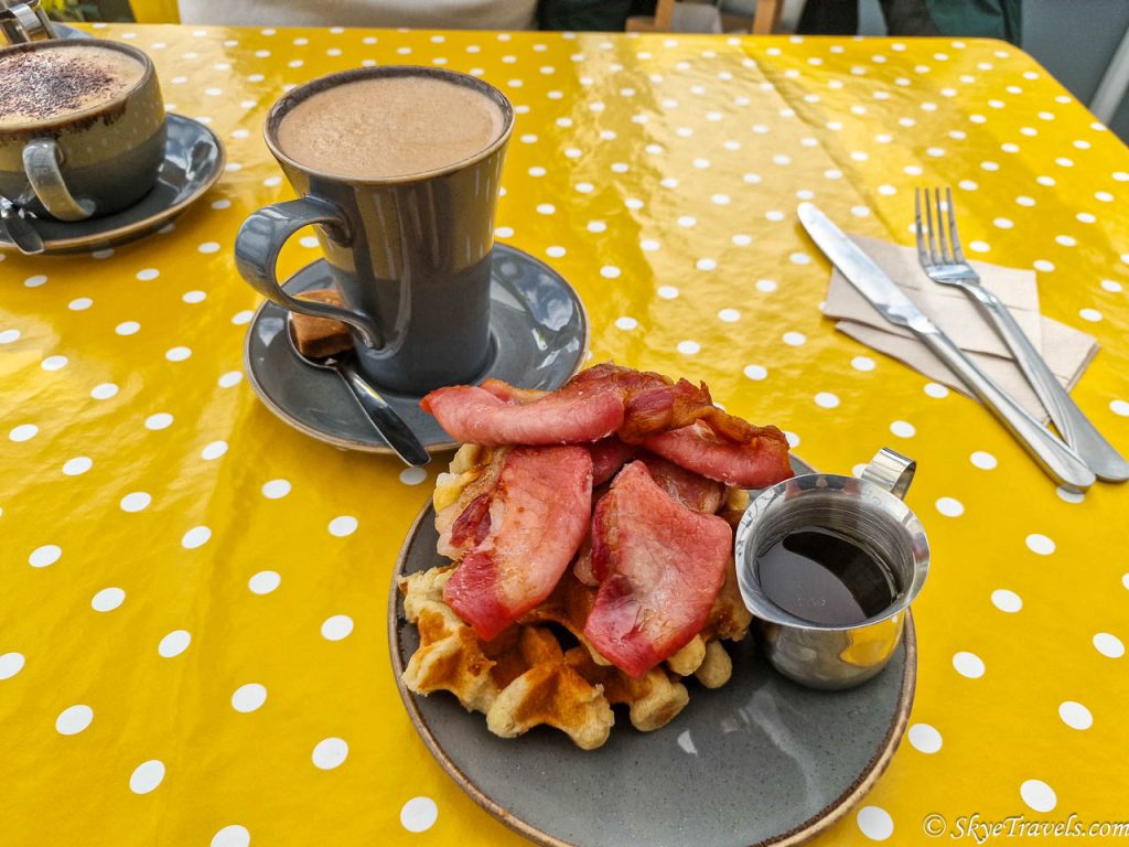 Bacon Waffles Breakfast at Annie's Bakery